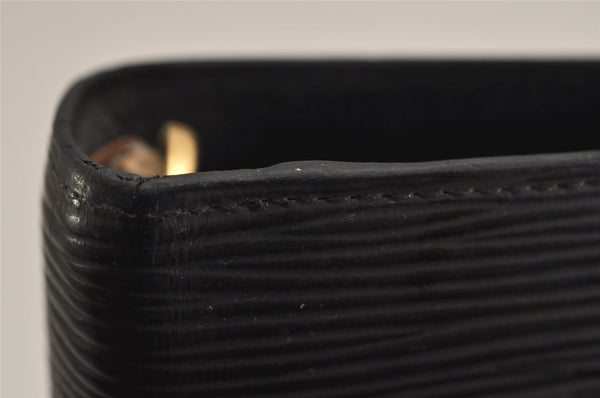 Authentic Louis Vuitton Epi Agenda MM Notebook Cover Black R20202 LV 0394K