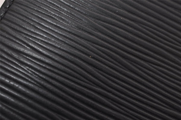 Authentic Louis Vuitton Epi Agenda MM Notebook Cover Black R20202 LV 0394K