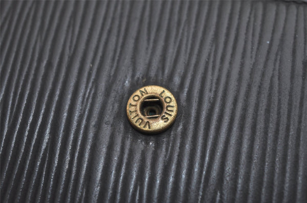 Authentic Louis Vuitton Epi Agenda MM Notebook Cover Black R20202 LV 0394K