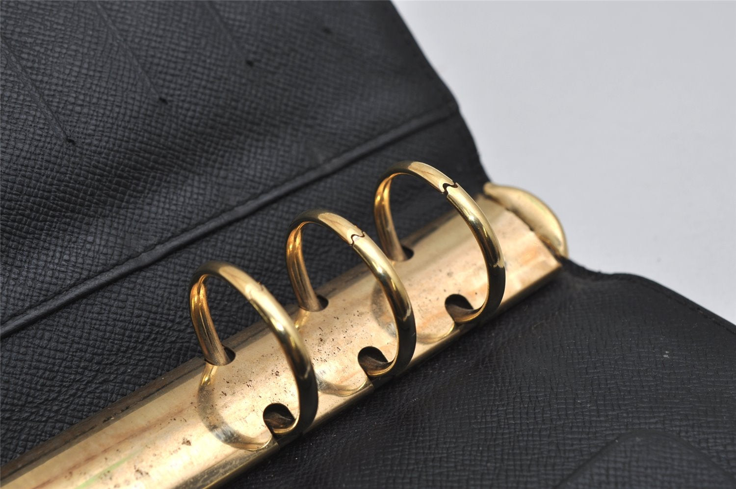 Authentic Louis Vuitton Epi Agenda MM Notebook Cover Black R20202 LV 0394K