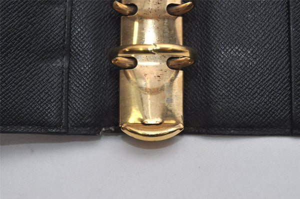 Authentic Louis Vuitton Epi Agenda MM Notebook Cover Black R20202 LV 0394K