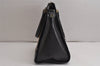 Authentic FENDI Vintage Tote Hand Bag Purse Leather Enamel Beige Black 0395K