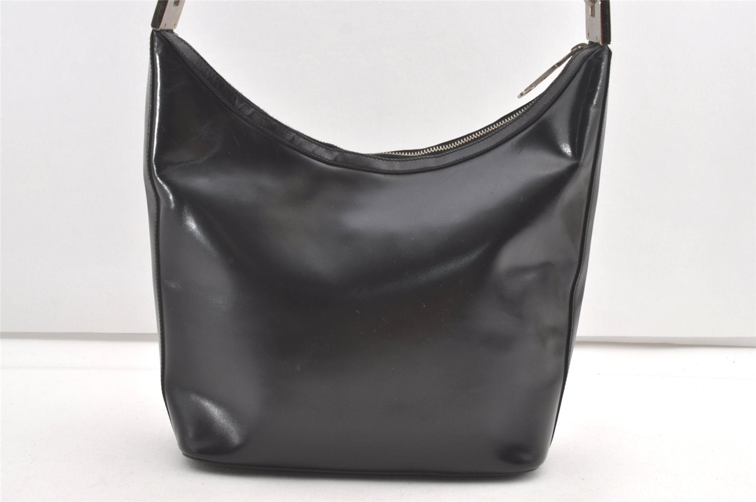 Authentic GUCCI Vintage Shoulder Hand Bag Purse Leather 0013814 Black 0397K