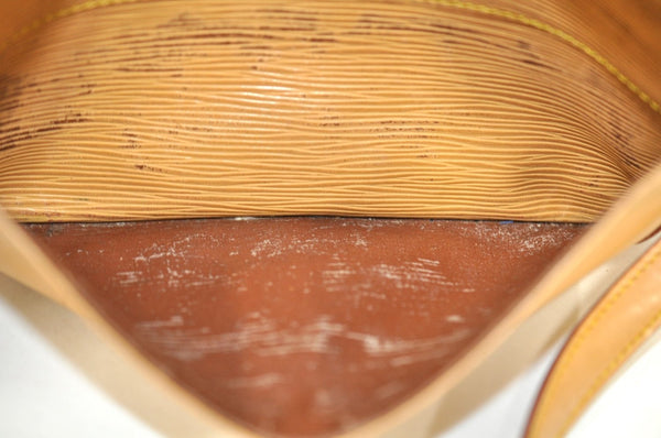 Authentic Louis Vuitton Epi Trocadero 24 Shoulder Cross Bag M52316 Beige 0399I