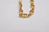 Authentic Christian Dior Chain Bracelet Gold Tone CD Junk 0399K