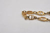 Authentic Christian Dior Chain Bracelet Gold Tone CD Junk 0399K