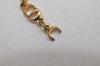 Authentic Christian Dior Chain Bracelet Gold Tone CD Junk 0399K