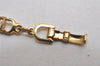 Authentic Christian Dior Chain Bracelet Gold Tone CD Junk 0399K