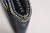 Authentic Christian Dior Vintage Long Wallet Purse Denim Leather Blue 0400K