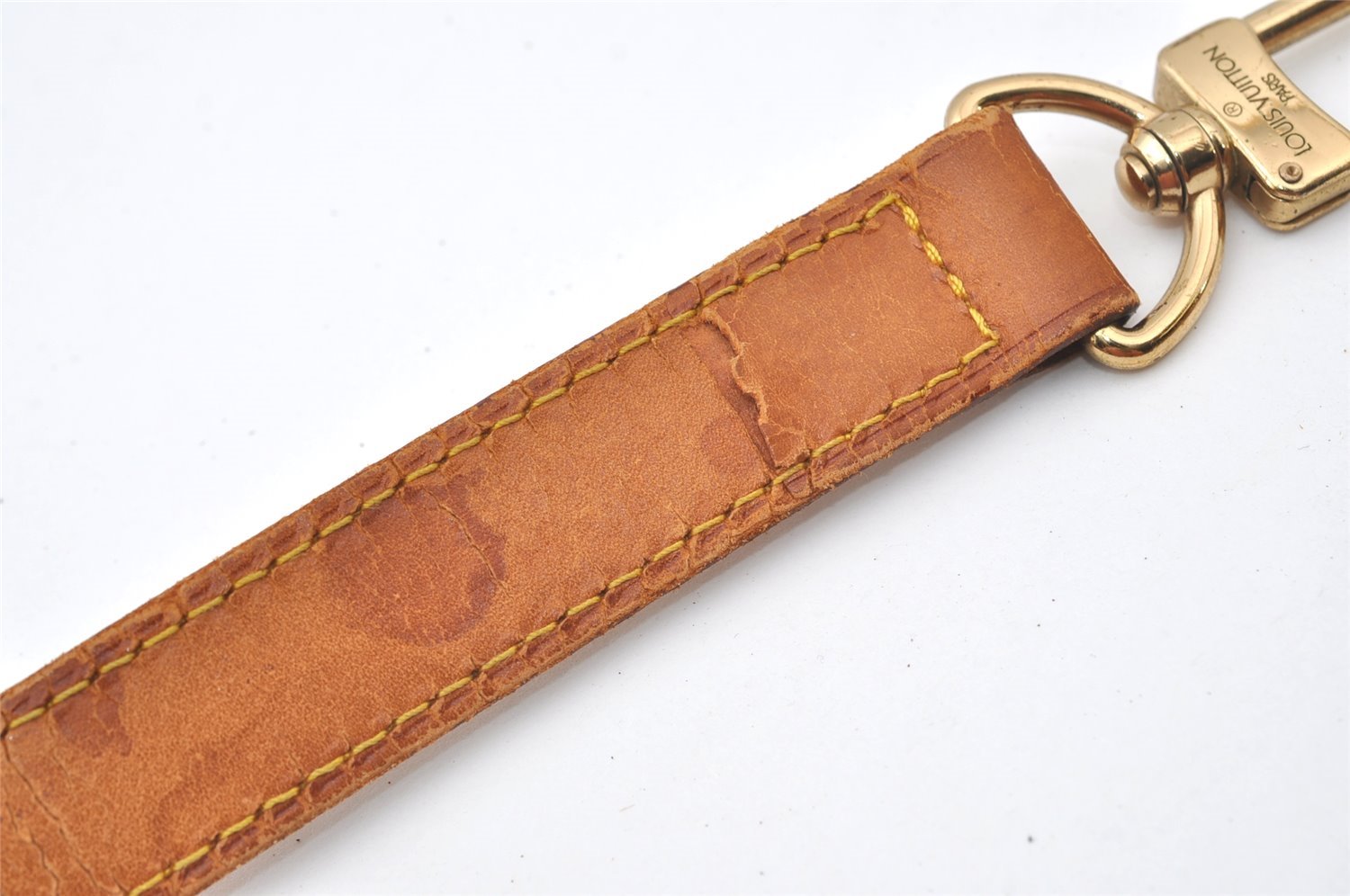 Authentic Louis Vuitton Leather Shoulder Strap Beige 41.7-48.8