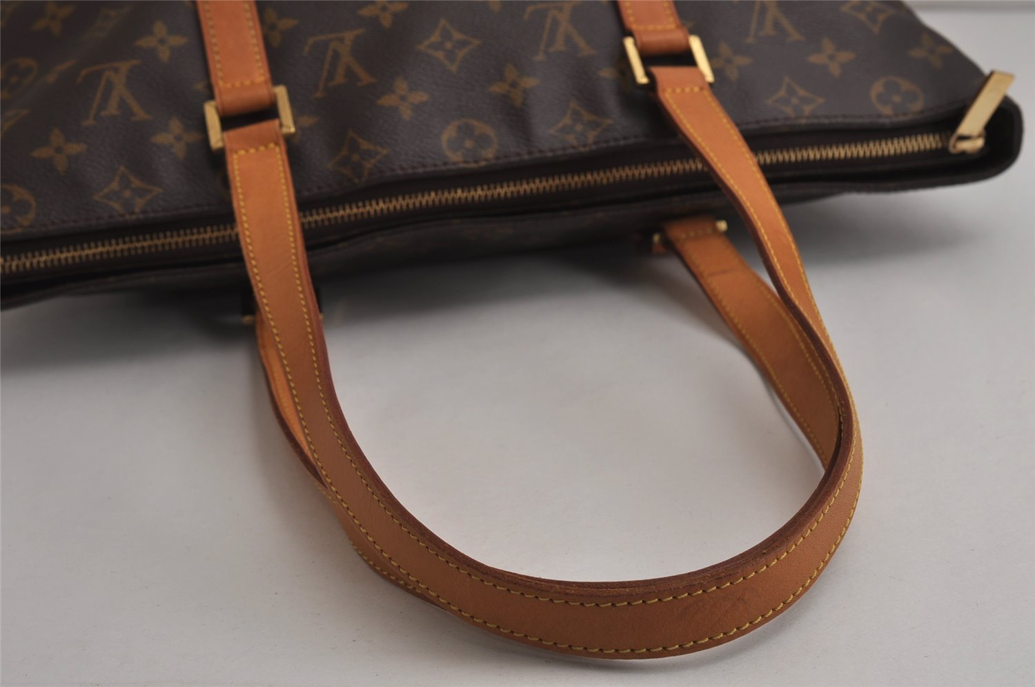Authentic Louis Vuitton Monogram Cabas Mezzo Shoulder Tote Bag M51151 LV 0401K