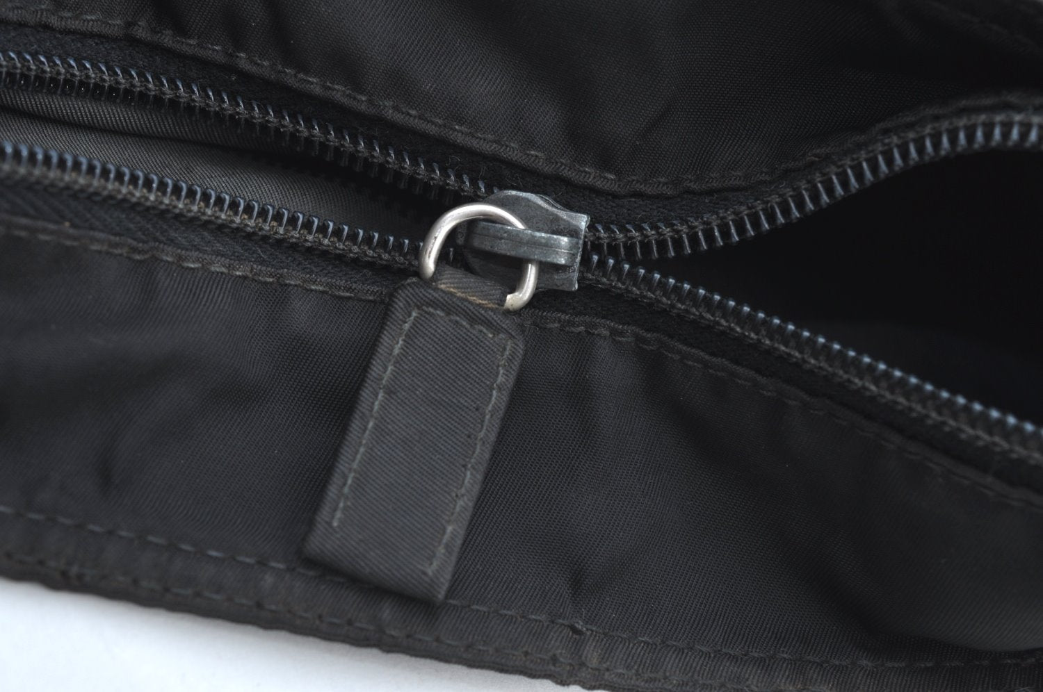 Authentic PRADA Nylon Vela Sport Leather Shoulder Cross Bag BT0174 Black 0402E