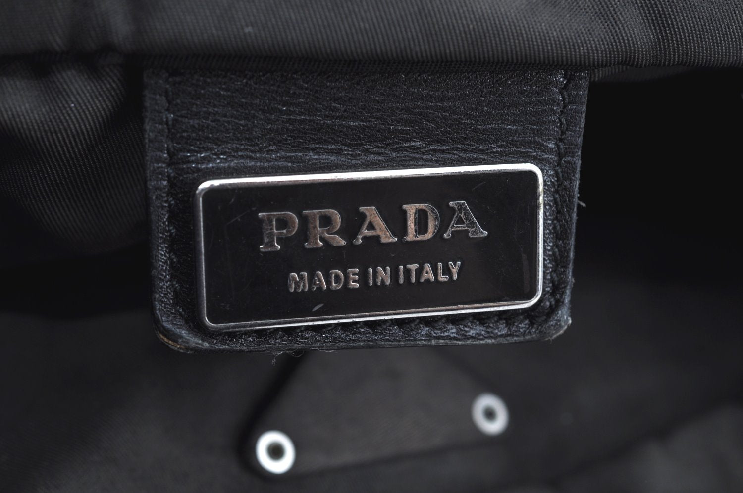 Authentic PRADA Nylon Vela Sport Leather Shoulder Cross Bag BT0174 Black 0402E