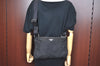 Authentic PRADA Nylon Vela Sport Leather Shoulder Cross Bag BT0174 Black 0402E