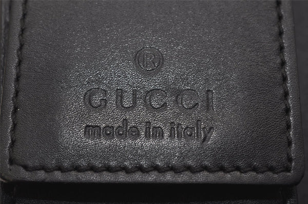 Authentic GUCCI Vintage Shoulder Cross Body Bag Purse Leather Black 0402K