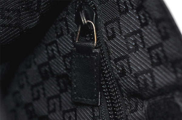 Authentic GUCCI Vintage Shoulder Cross Body Bag Purse Leather Black 0402K