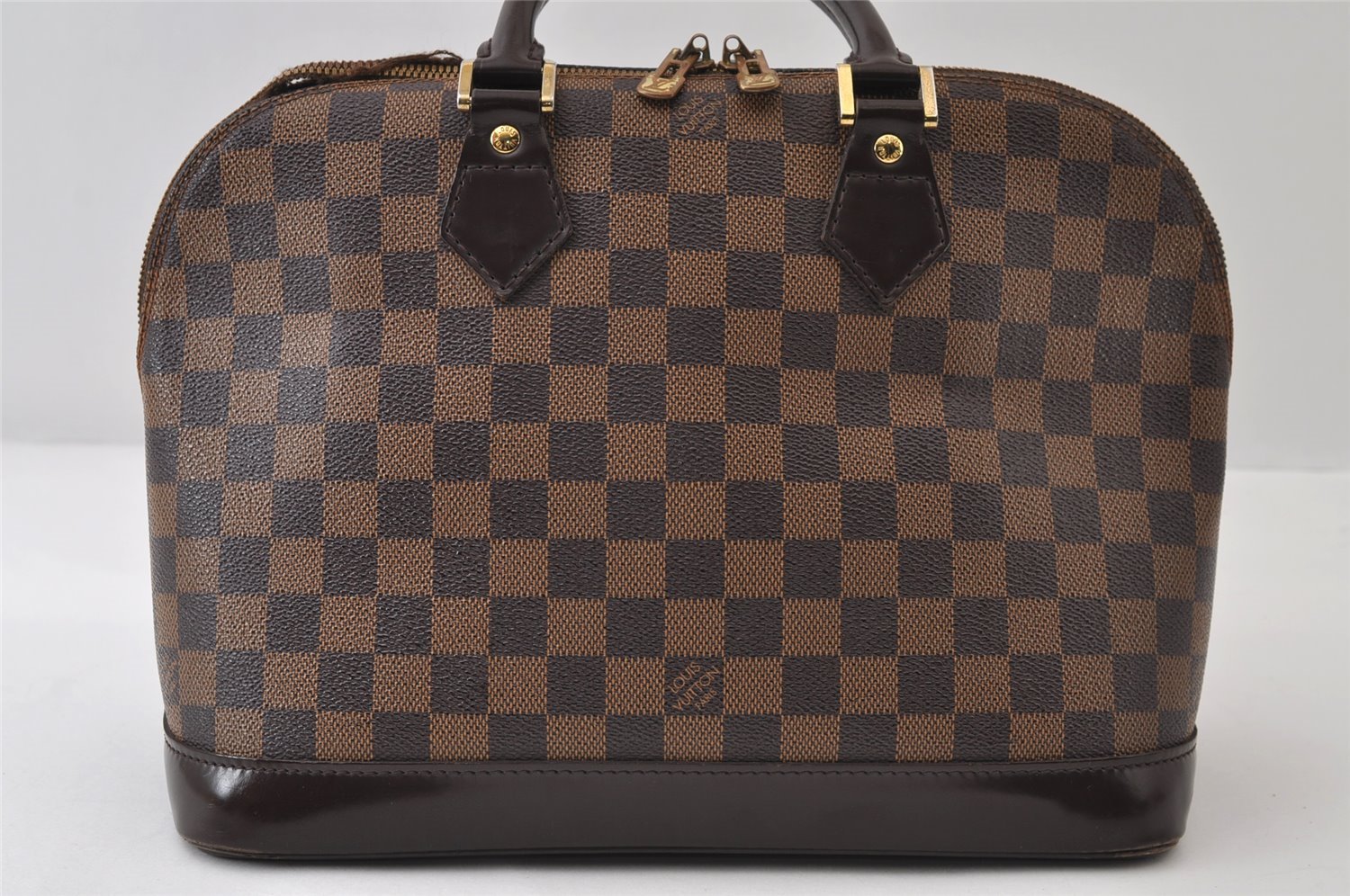 Authentic Louis Vuitton Damier Alma Hand Bag Purse N51131 LV 0403J