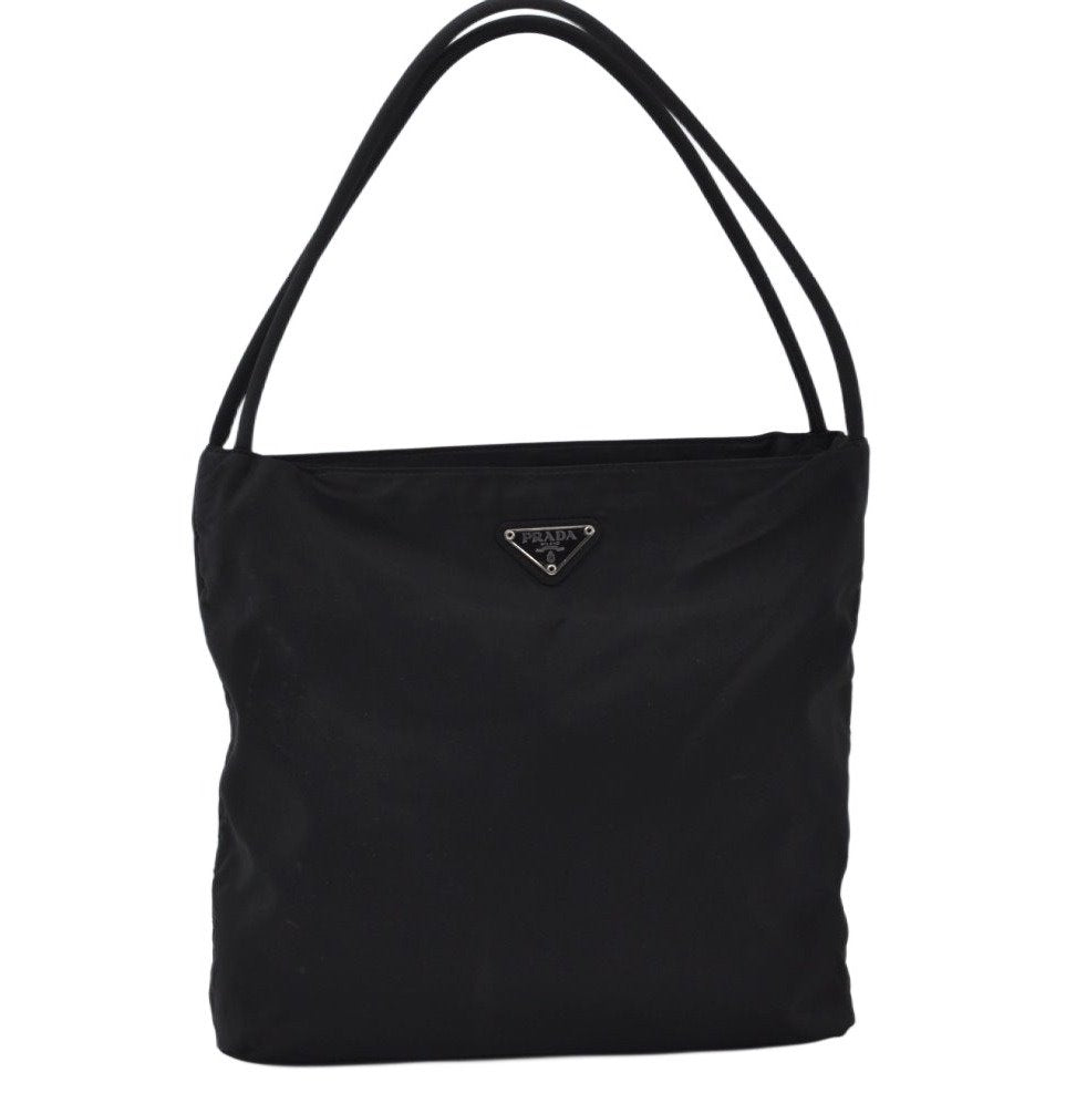 Authentic PRADA Nylon Shoulder Bag Purse Black 0403K