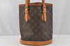 Authentic Louis Vuitton Monogram Bucket PM Shoulder Tote Bag M42238 LV 0405J