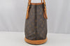 Authentic Louis Vuitton Monogram Bucket PM Shoulder Tote Bag M42238 LV 0405J