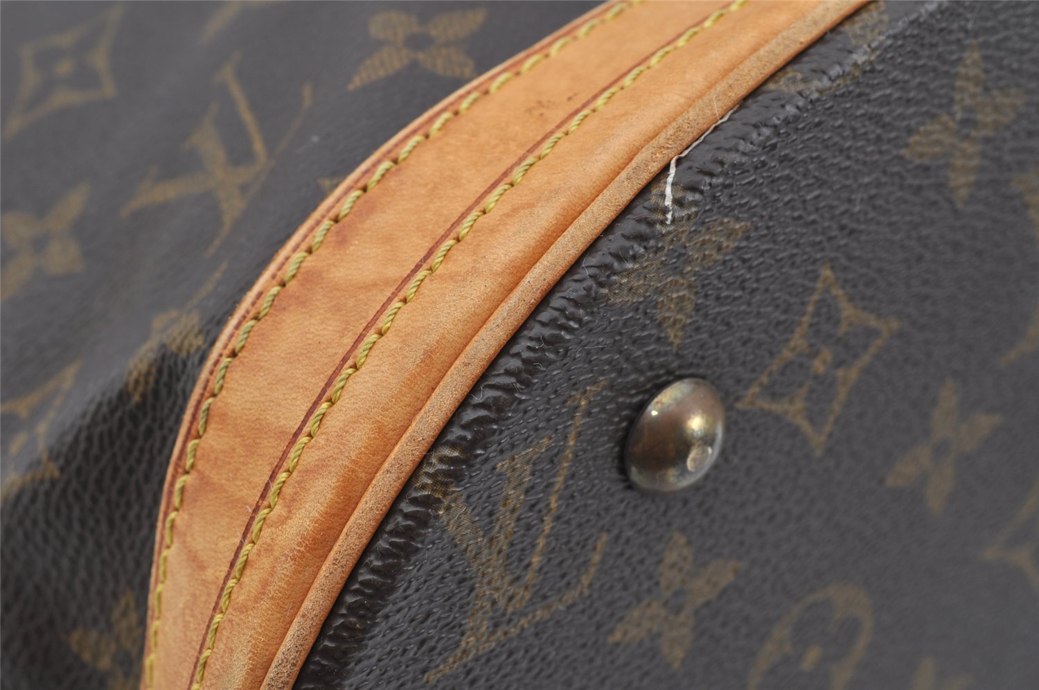 Authentic Louis Vuitton Monogram Bucket PM Shoulder Tote Bag M42238 LV 0405J