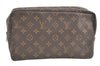 Auth Louis Vuitton Monogram Trousse Toilette 28 Clutch Hand Bag M47522 LV 0407K