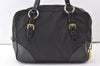 Authentic PRADA Vintage Nylon Tessuto Enamel Shoulder Bag Black 0408J