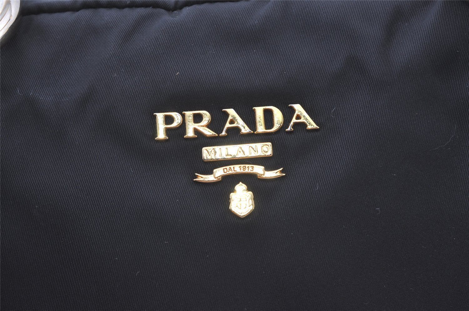 Authentic PRADA Vintage Nylon Tessuto Enamel Shoulder Bag Black 0408J
