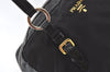 Authentic PRADA Vintage Nylon Tessuto Enamel Shoulder Bag Black 0408J
