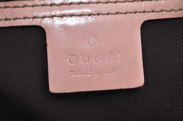 Authentic GUCCI Shoulder Hand Tote Bag Purse GG PVC Leather 211138 Brown 0411G