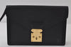 Authentic Louis Vuitton Epi Sellier Dragonne Clutch Bag Black M52612 LV 0412J