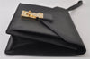 Authentic Louis Vuitton Epi Sellier Dragonne Clutch Bag Black M52612 LV 0412J