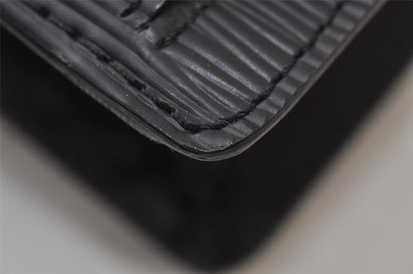 Authentic Louis Vuitton Epi Sellier Dragonne Clutch Bag Black M52612 LV 0412J