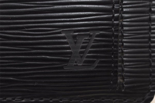 Authentic Louis Vuitton Epi Sellier Dragonne Clutch Bag Black M52612 LV 0412J