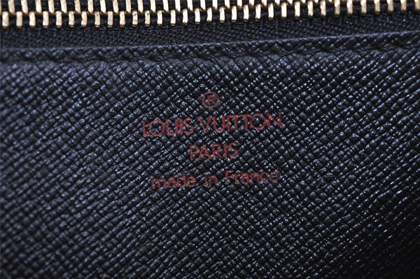 Authentic Louis Vuitton Epi Sellier Dragonne Clutch Bag Black M52612 LV 0412J