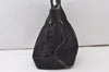 Authentic PRADA Vintage Nylon Tessuto Leather Shoulder Tote Bag Black 0413J