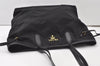 Authentic PRADA Vintage Nylon Tessuto Leather Shoulder Tote Bag Black 0413J
