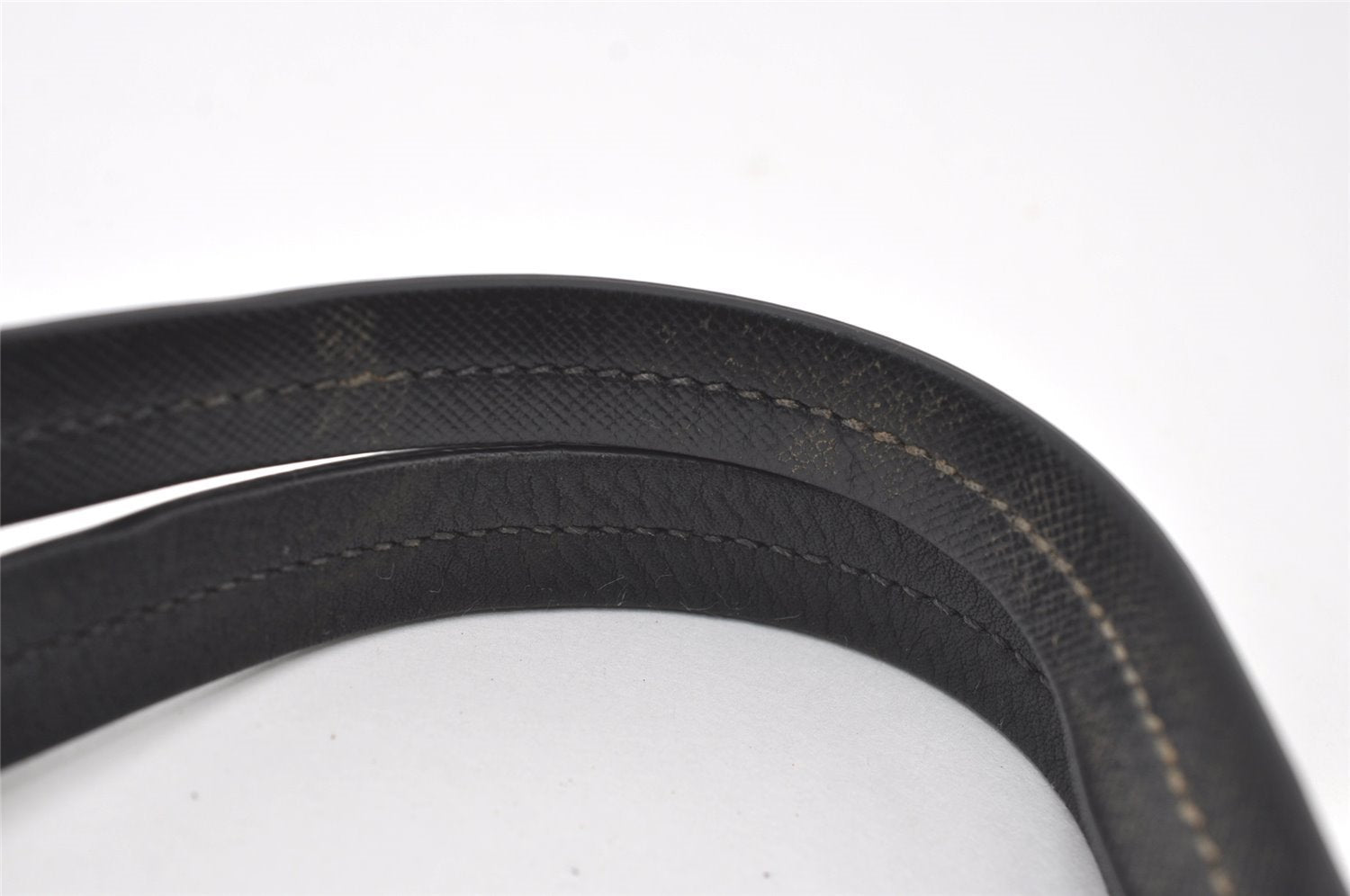 Authentic PRADA Vintage Nylon Tessuto Leather Shoulder Tote Bag Black 0413J