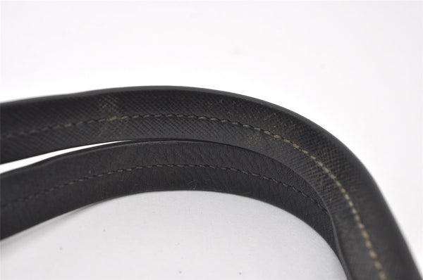 Authentic PRADA Vintage Nylon Tessuto Leather Shoulder Tote Bag Black 0413J