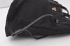 Authentic PRADA Vintage Nylon Tessuto Leather Shoulder Tote Bag Black 0413J