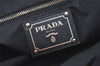 Authentic PRADA Vintage Nylon Tessuto Leather Shoulder Tote Bag Black 0413J
