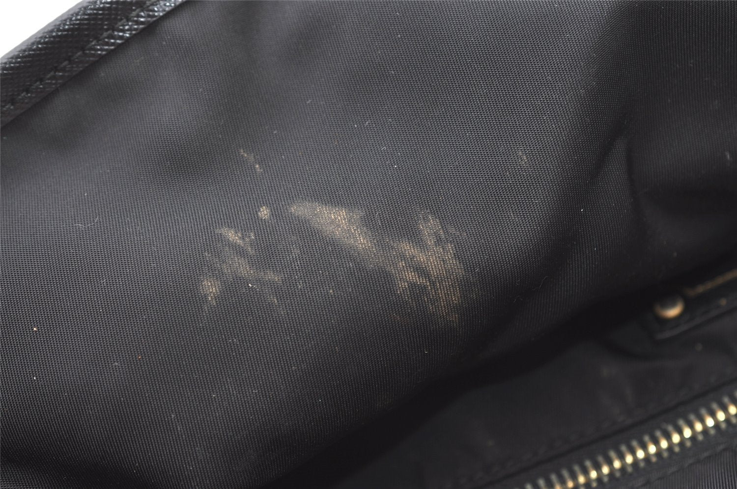 Authentic PRADA Vintage Nylon Tessuto Leather Shoulder Tote Bag Black 0413J