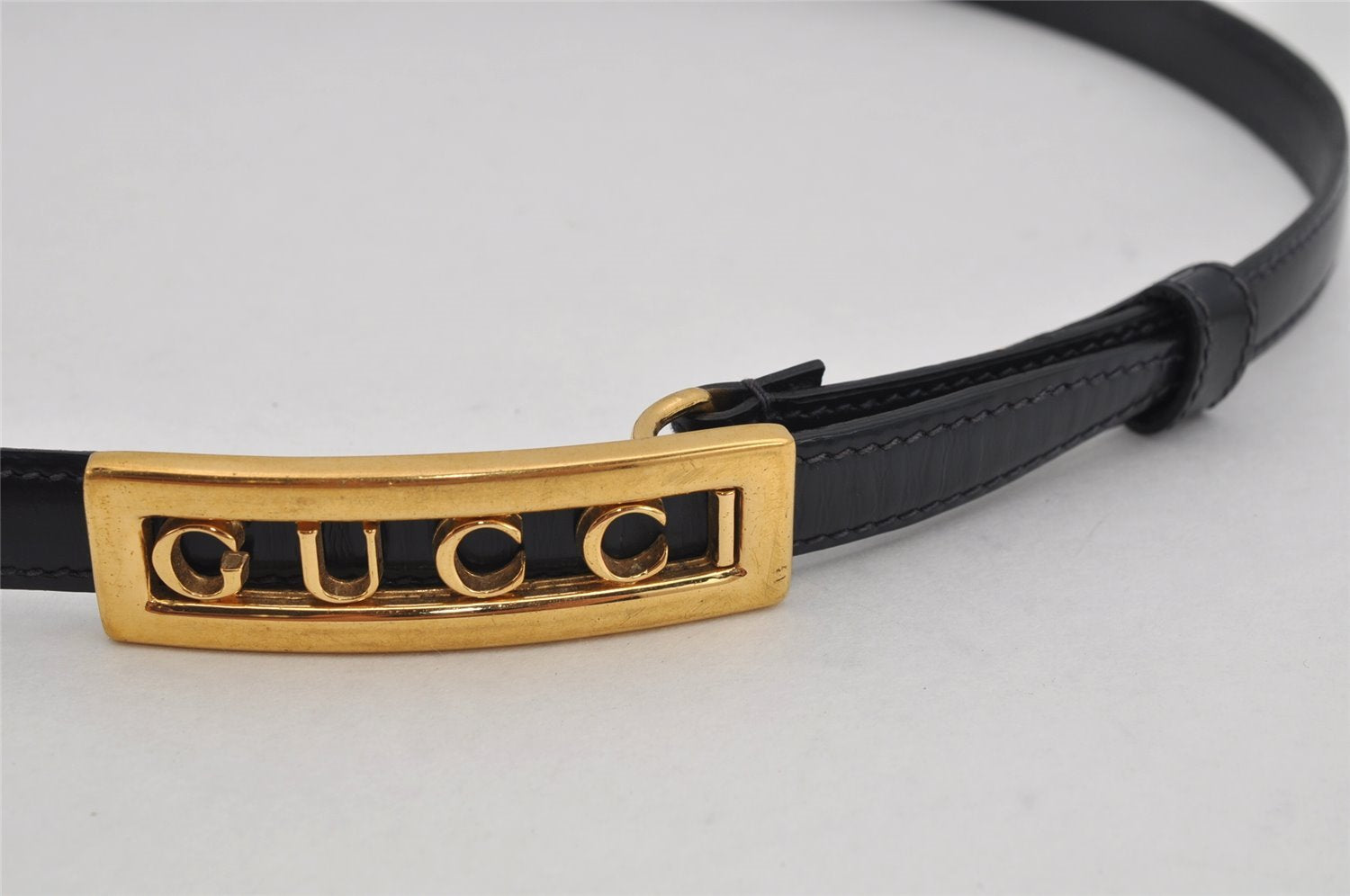 Authentic GUCCI Vintage Belt Leather Size 75-80cm 29.5-31.5