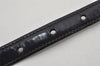 Authentic GUCCI Vintage Belt Leather Size 75-80cm 29.5-31.5" Navy Blue 0413K
