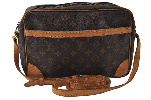 Authentic Louis Vuitton Monogram Trocadero 30 Shoulder Cross Bag M51272 LV 0414J