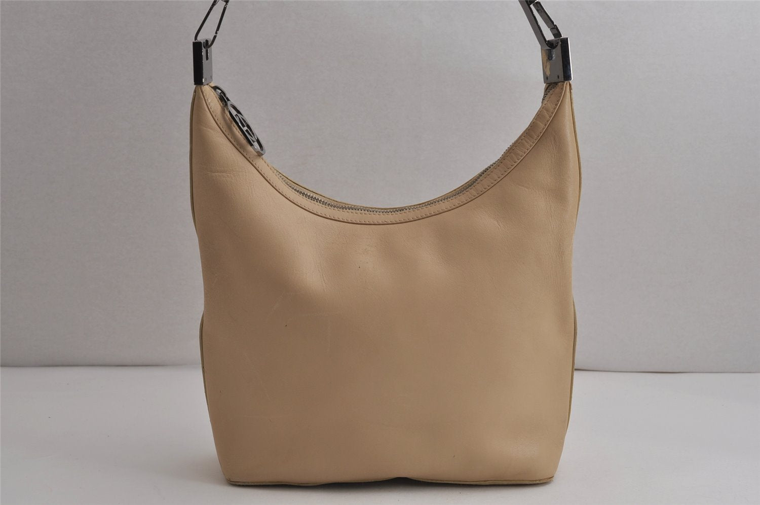 Authentic GUCCI Vintage Shoulder Hand Bag Purse Leather 0013814 Beige 0414K