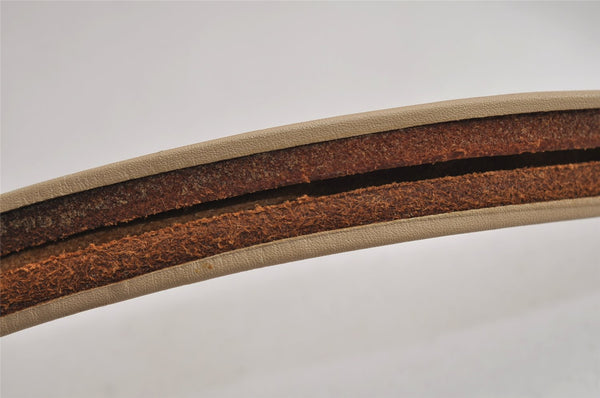 Authentic GUCCI Vintage Shoulder Hand Bag Purse Leather 0013814 Beige 0414K