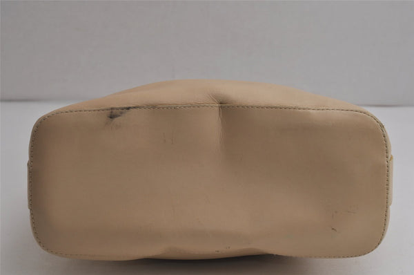 Authentic GUCCI Vintage Shoulder Hand Bag Purse Leather 0013814 Beige 0414K