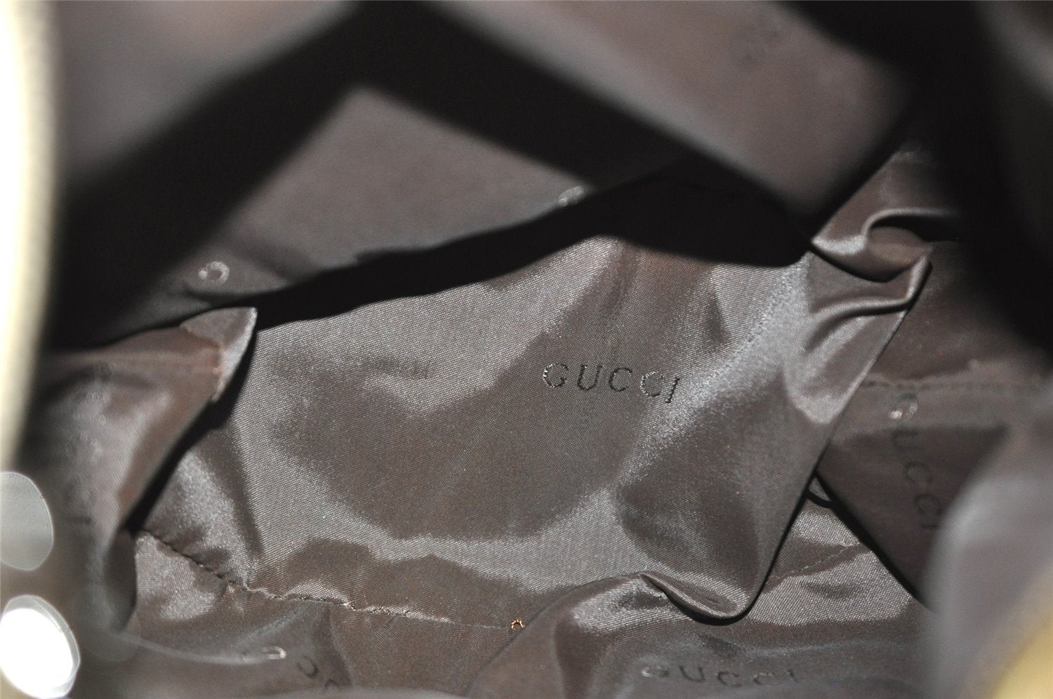 Authentic GUCCI Vintage Shoulder Hand Bag Purse Leather 0013814 Beige 0414K