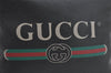 Authentic GUCCI Portfolio Clutch Hand Bag Purse Leather 572770 Black 0416J